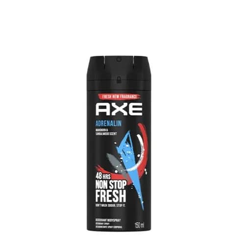 اسپری ضد تعریق مردانه ۴۸ ساعته adrenalin اکس AXE حجم ۱۵۰ میل