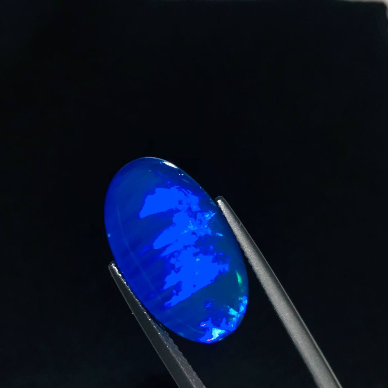 نگین اپال مشکی تراش اوال اصل سایز 12*20