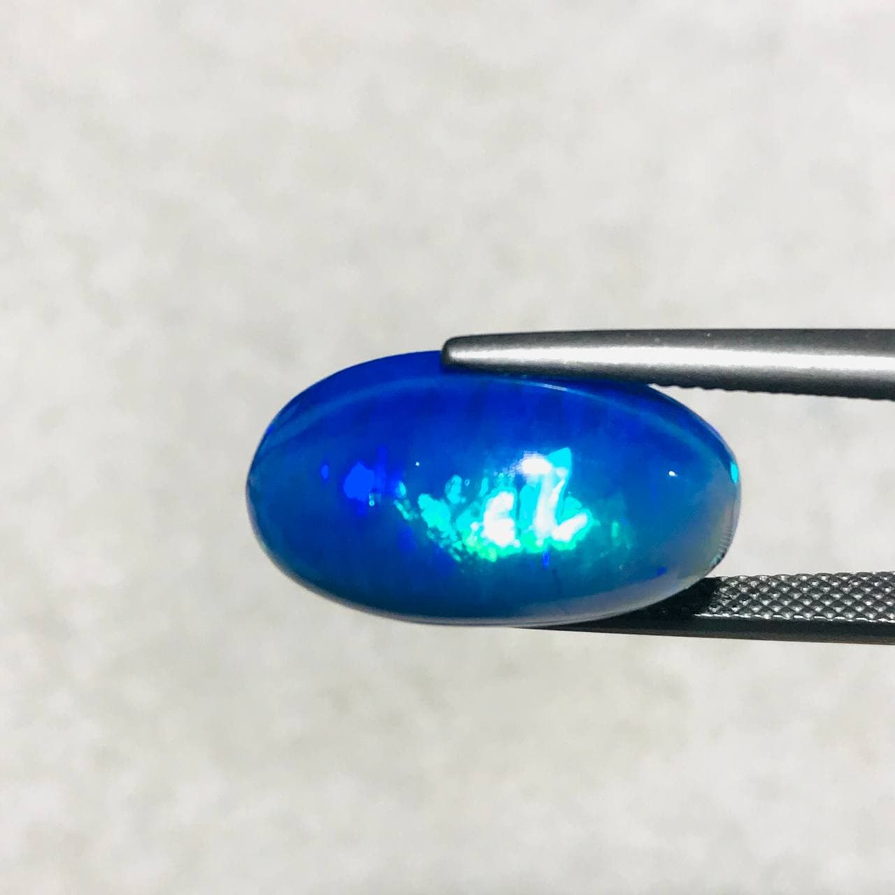 نگین اپال مشکی تراش اوال اصل سایز 12*20 — تصویر ۴