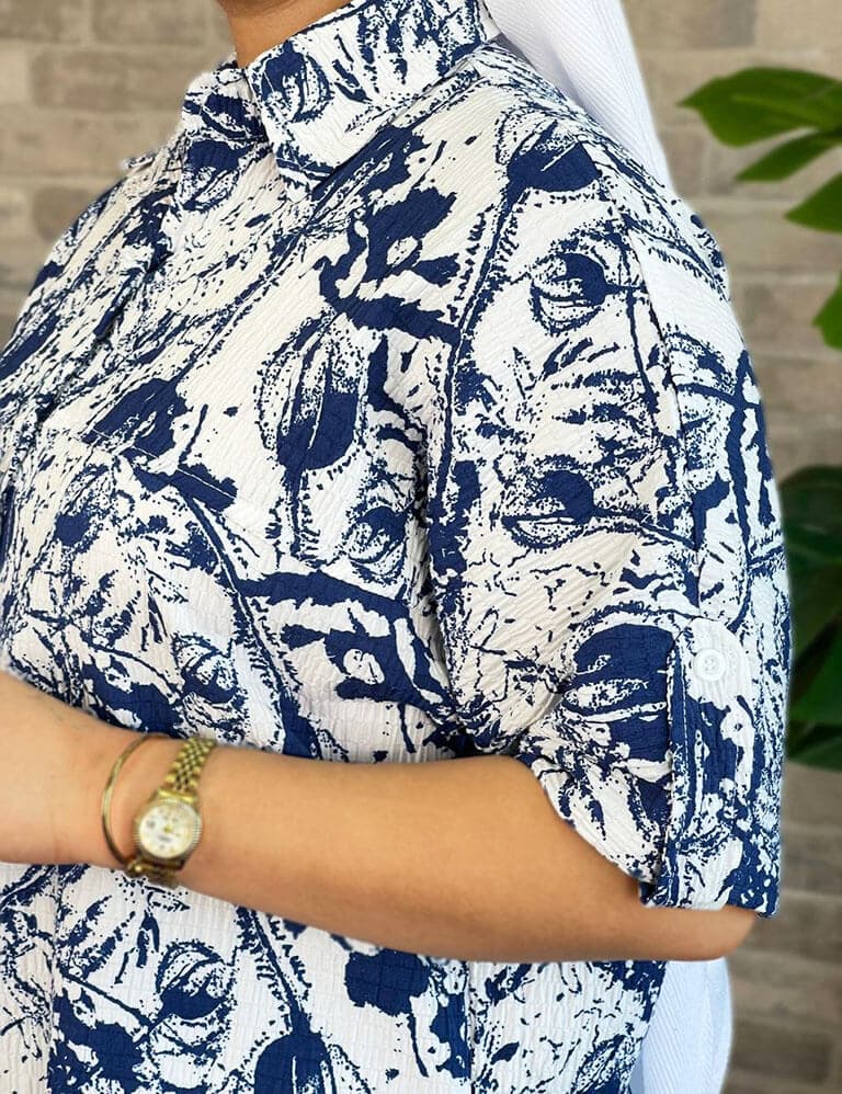 شومیز آبرنگی ملیکا کد : 11223 — تصویر ۸