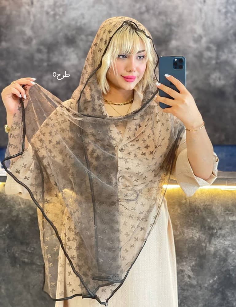شال حریر پاپیون کد : L525