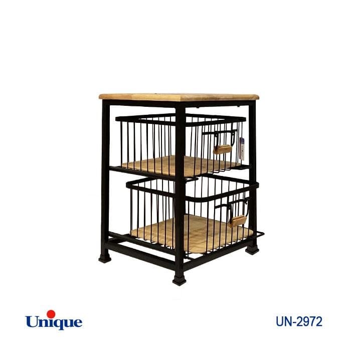 سبد سیب زمینی و پیاز 2 طبقه یونیک Unique دسته دار کد UN-2972