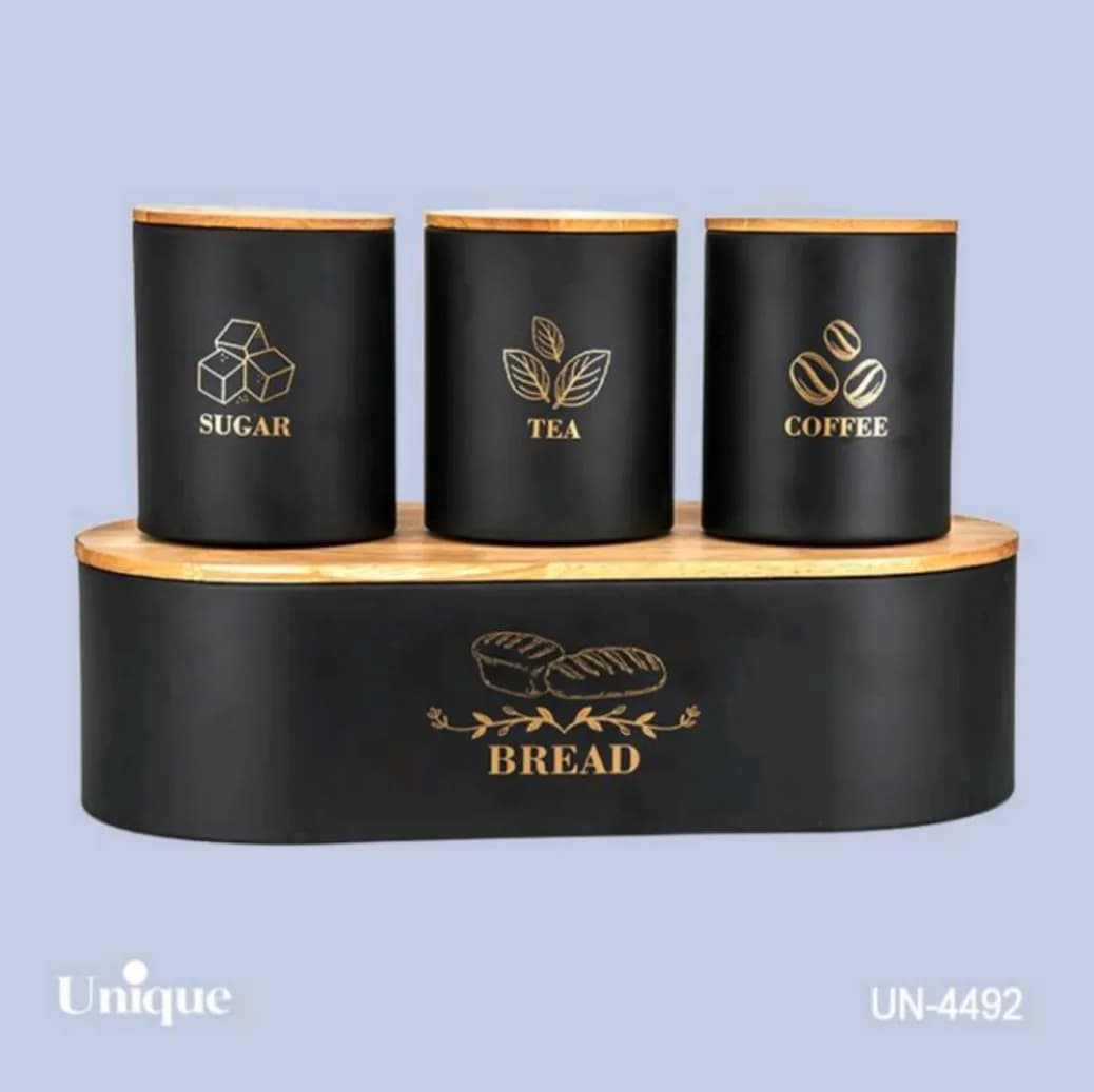ست 4 پارچه بانکه و جا نانی درب بامبو یونیک Unique کد UN-4492