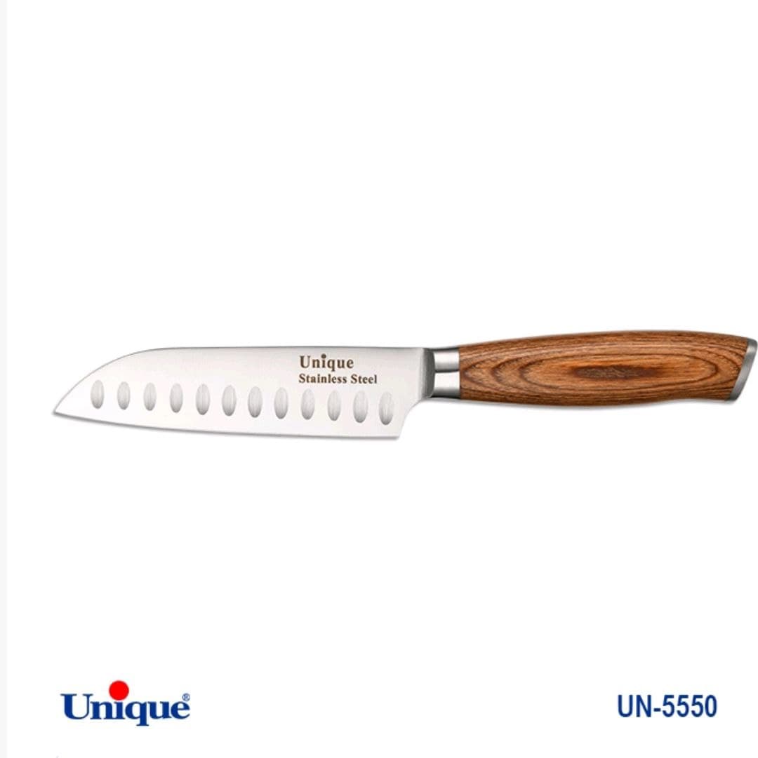 کارد تک آشپزخانه 5 سانتاکو یونیک Unique دسته چوب کد UN-5550 طرح 1