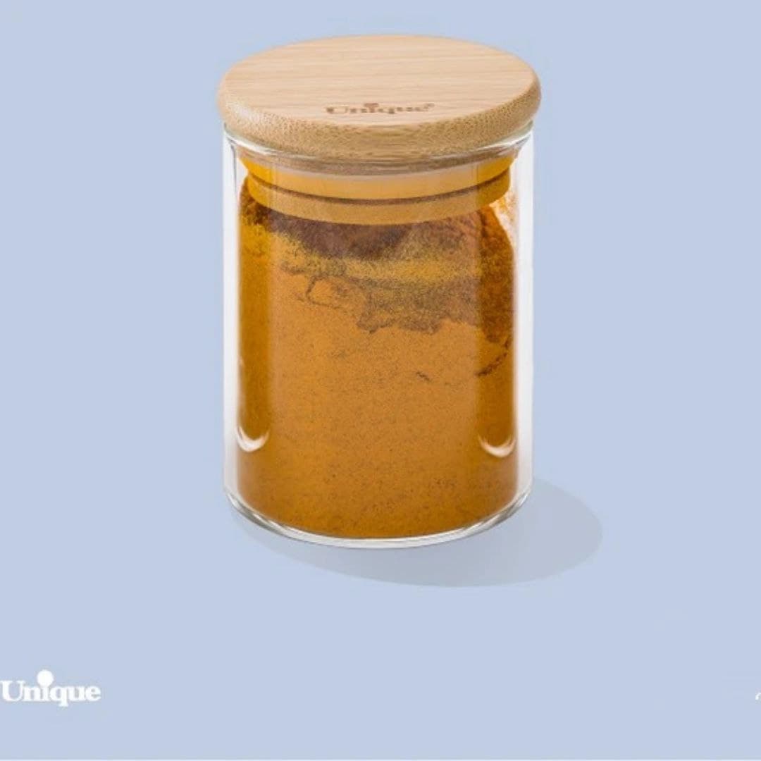 بانکه ادویه یونیک Unique درب چوبی گرد 6 سانت کد UN-1756