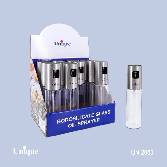 اسپری روغن یونیک Unique درب استیل بدنه پیرکس کد UN-2050