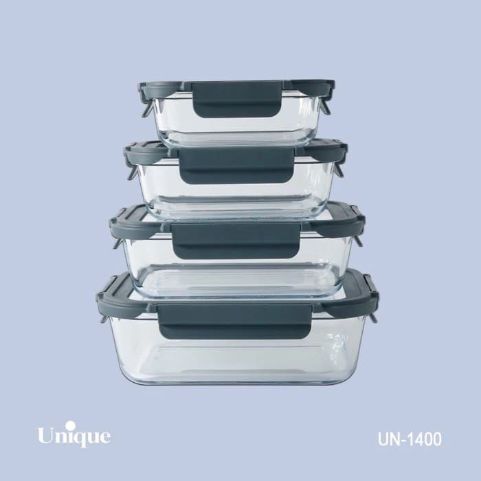 ظرف نگهدارنده یونیک Unique مستطیل 4 عدد کد UN-1400 — تصویر ۳