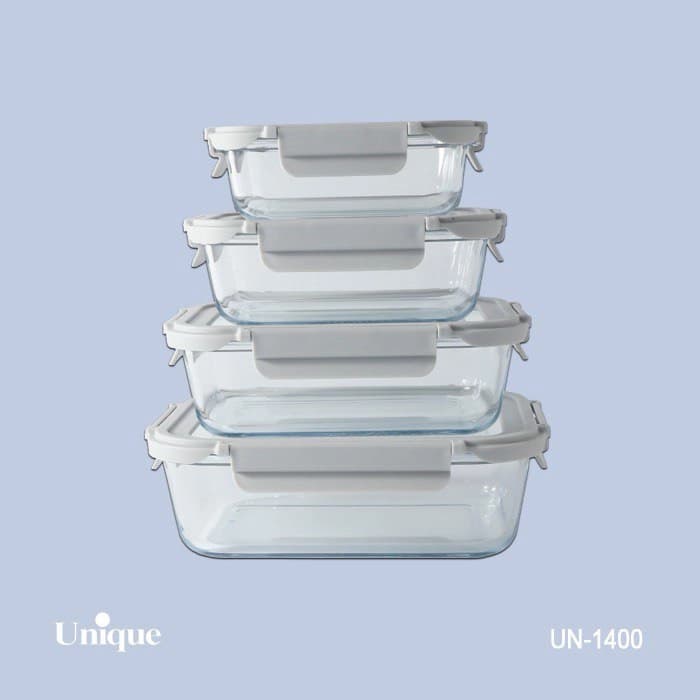 ظرف نگهدارنده یونیک Unique مستطیل 4 عدد کد UN-1400