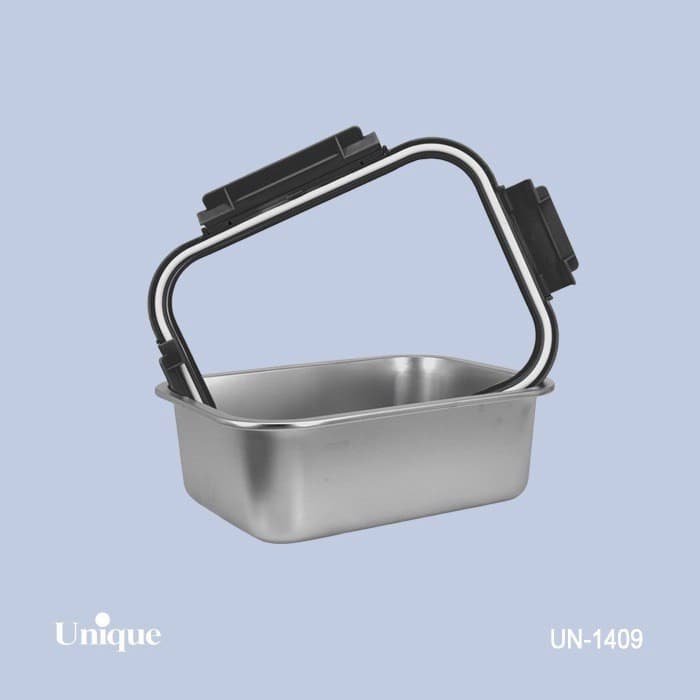 ظرف نگهدارنده یونیک Unique استیل درب شیشه ای UN-1409 — تصویر ۴