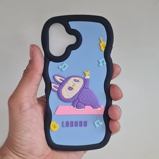گارد گوشی آیفون 16 نرمال طرح عروسکی لبوبو برجسته فانتزی قاب و کاور Phone 16