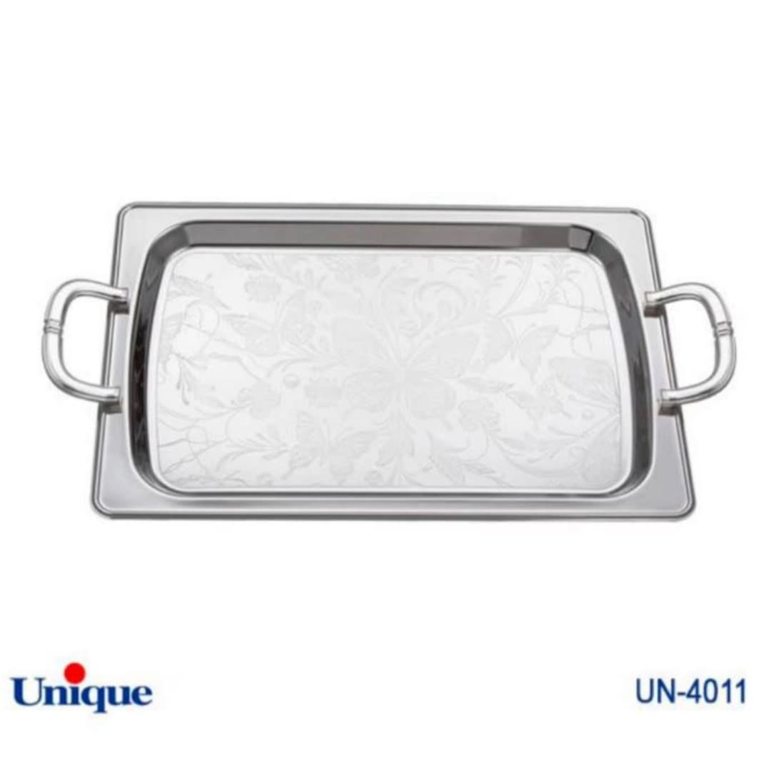 سینی استیل یونیک Unique یک میل بدون پایه کوچک کد UN-4011