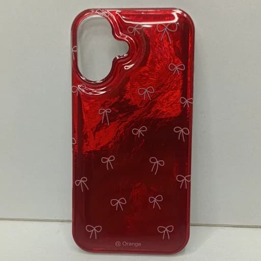 گارد گوشی Iphone 16 طرح پاپیونی قرمز براق قاب و کاور آیفون 16 نرمال