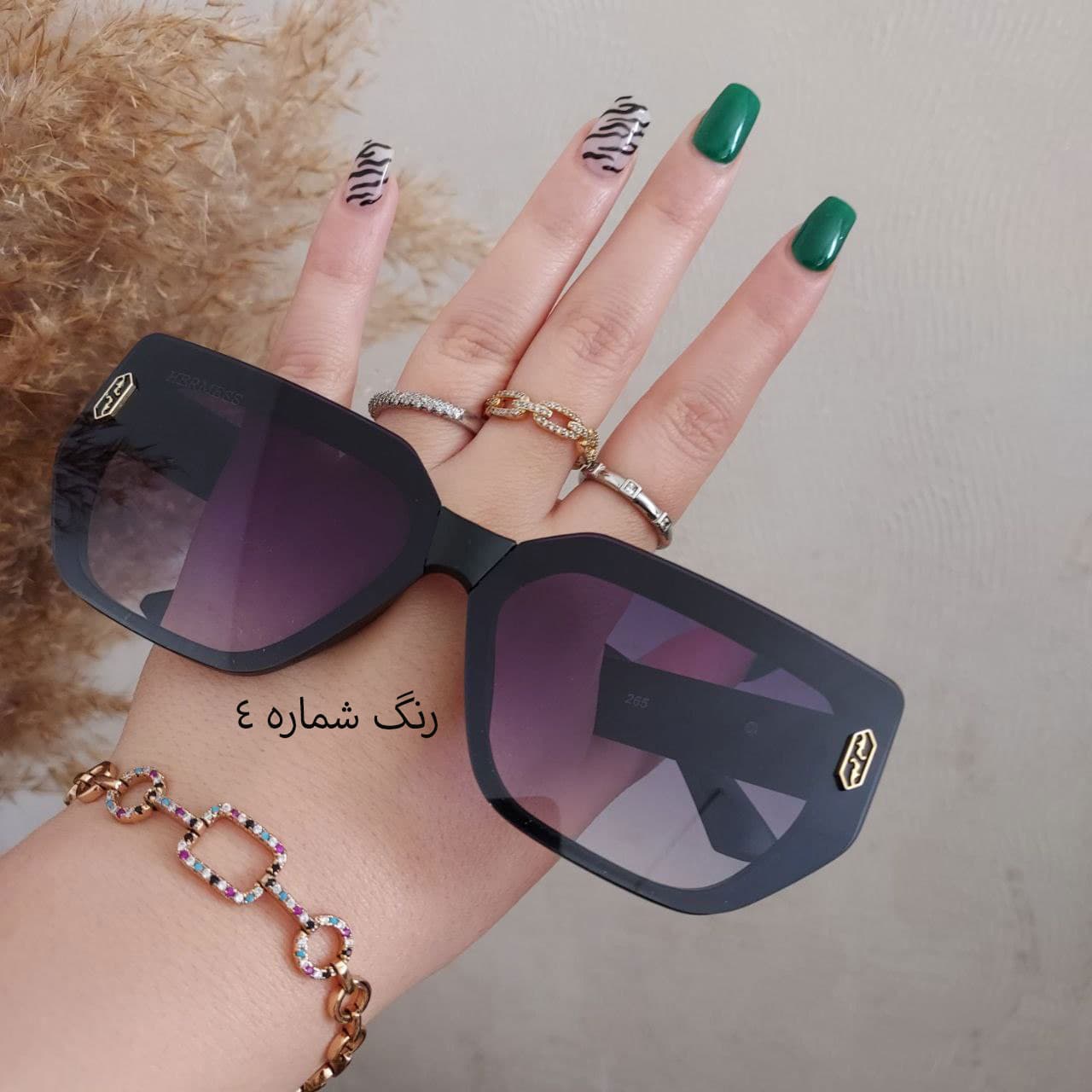 عینک آفتابی زنانه طرح جدید 2026 | عینک فشن لاکچری با لنز UV400 و کیفیت درجه یک — تصویر ۵