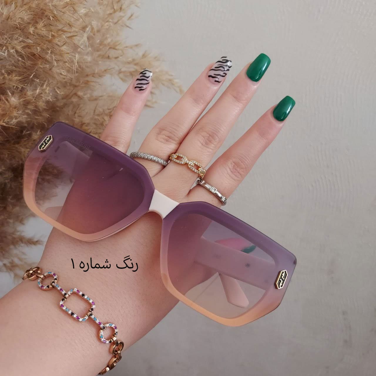 عینک آفتابی زنانه طرح جدید 2026 | عینک فشن لاکچری با لنز UV400 و کیفیت درجه یک — تصویر ۲