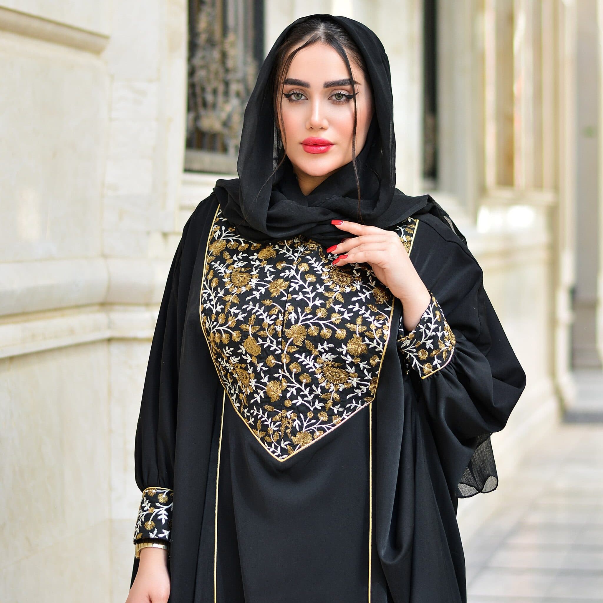 مانتو عبایی شیک و مجلسی مدل فارا