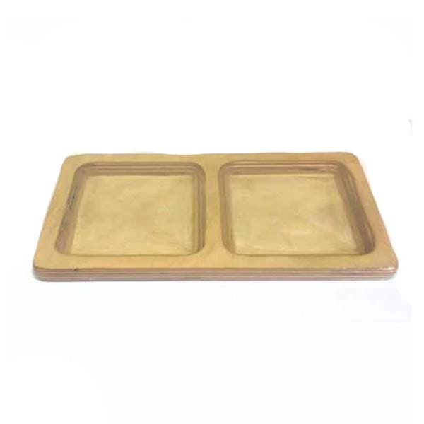 اردو خوری چوبی مستطیلی 2 خونه