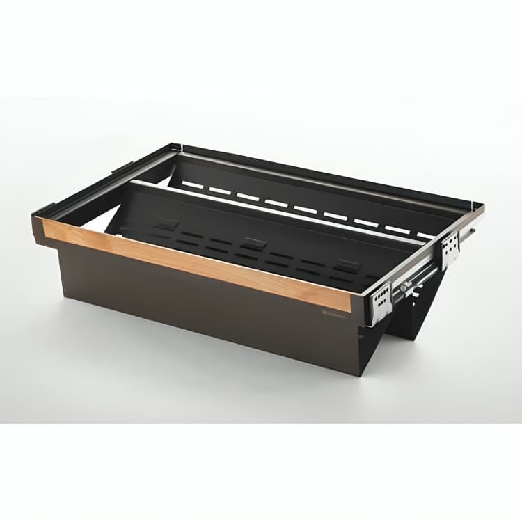جا کفشی فلزی ریلی با فرانت طرح چوب سری Naka Wood موکا سایز 90