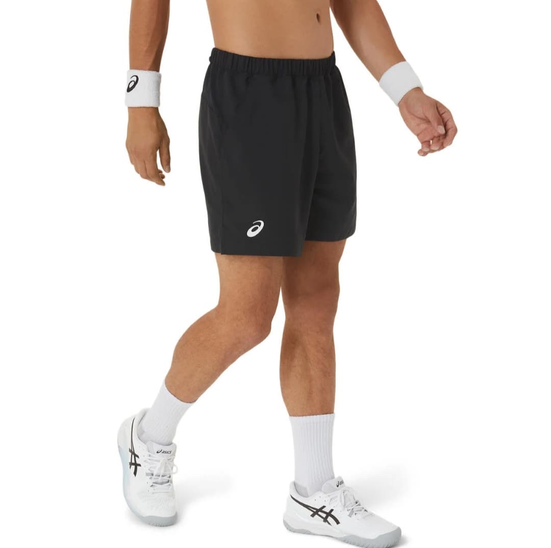 شلوارک تنیس مردانه اسیکس Asics Men Court 7in- مشکی — تصویر ۳