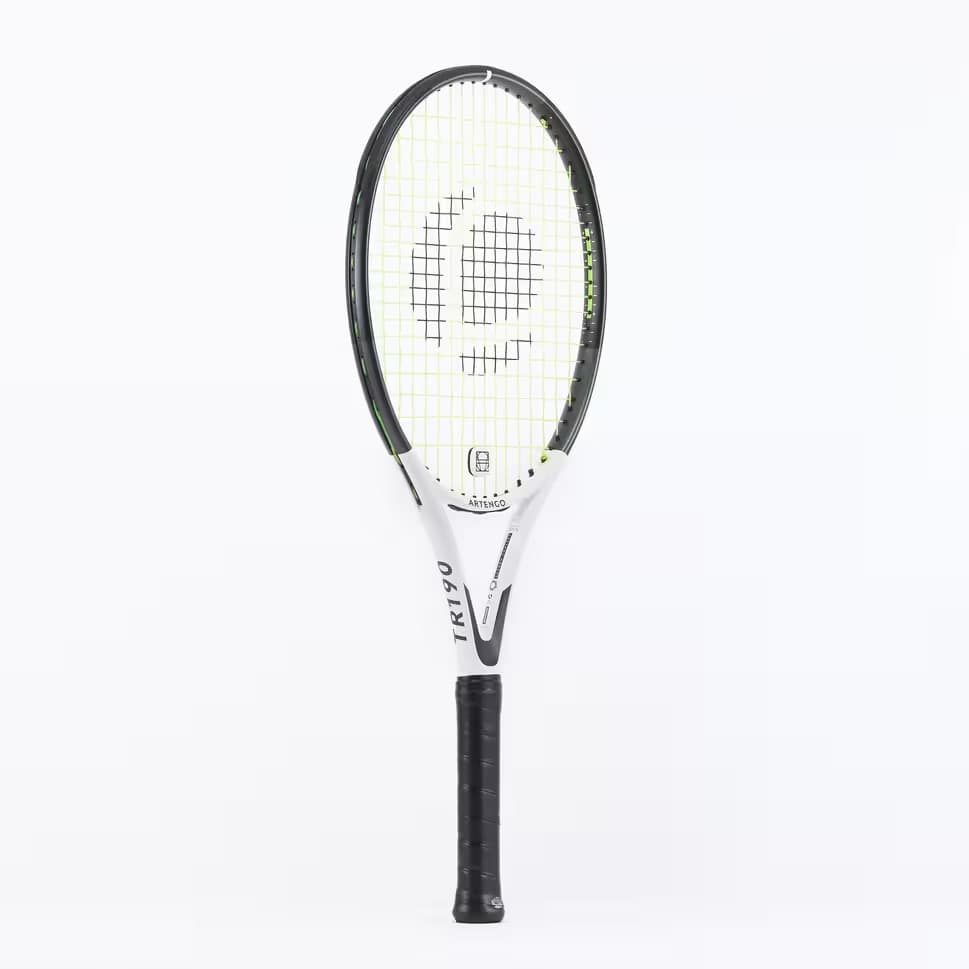راکت تنیس بزرگسالان آرتنگو ARTENGO TR190 LITE V2 – مشکی/سفید — تصویر ۳