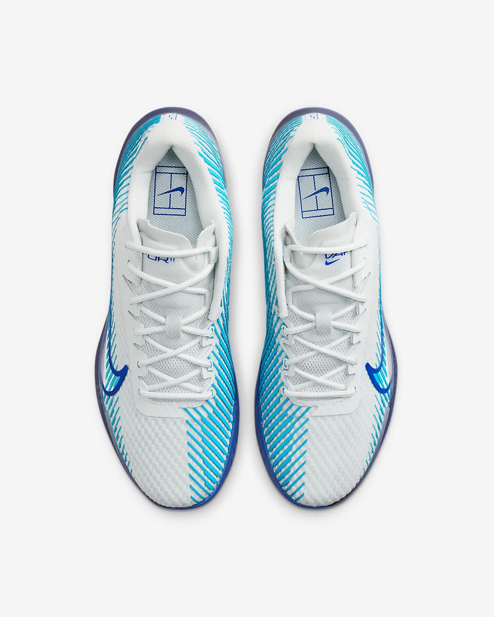 کفش تنیس مردانه نایک Nike Court Air Zoom Vapor 11- سفید/آبی — تصویر ۵