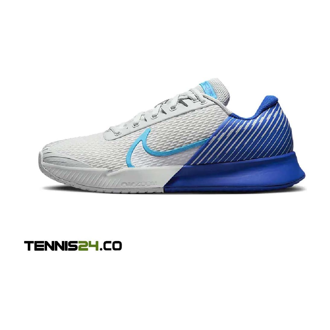 کفش تنیس مردانه نایک NikeCourt Air Zoom Vapor Pro 2 – سفید/آبی — تصویر ۹