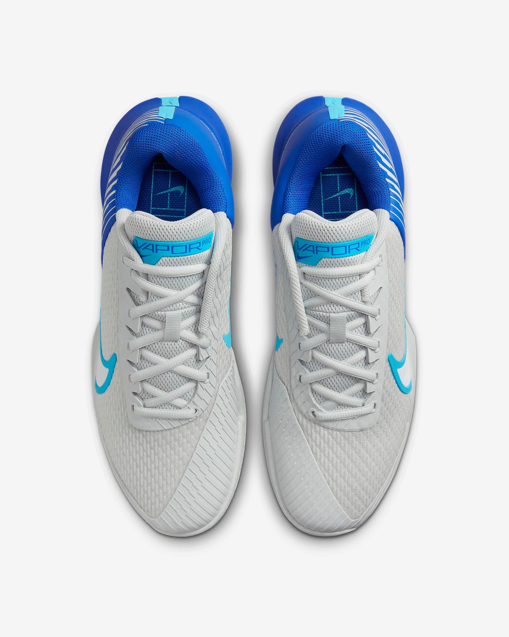 کفش تنیس مردانه نایک NikeCourt Air Zoom Vapor Pro 2 – سفید/آبی — تصویر ۴
