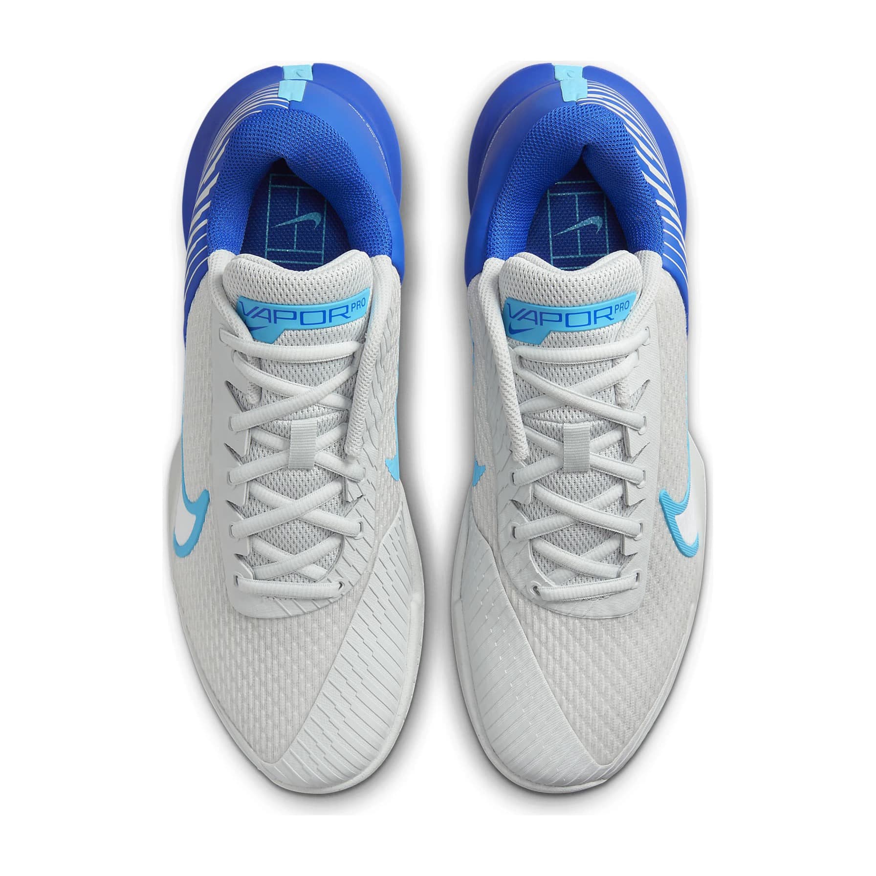 کفش تنیس مردانه نایک NikeCourt Air Zoom Vapor Pro 2 – سفید/آبی — تصویر ۱۲
