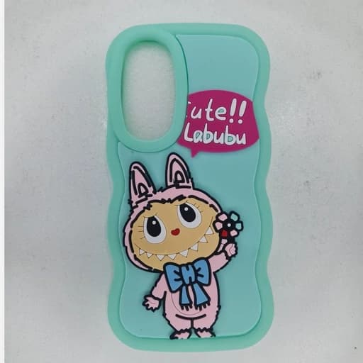 گارد گوشی سامسونگ S24 fe طرح عروسکی برجسته فانتزی لبوبو قاب و کاور s24fe اس24 اف ای سبز