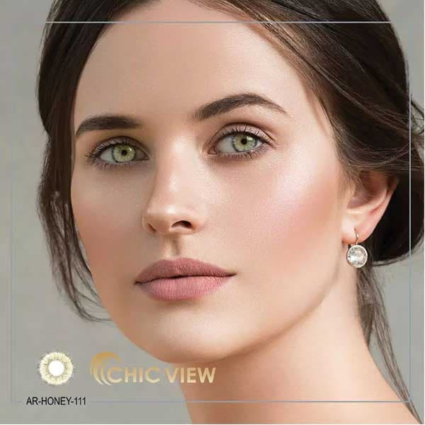 لنز چشم چیک ویو chic view مدل AR 111 رنگ عسلی روشن