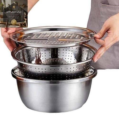 ست آبکش و لگن و رنده