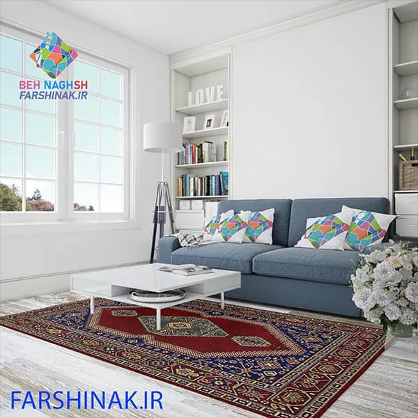 فرشینه طرح ابریشمی کد A173 درجه یک ضد لغزش