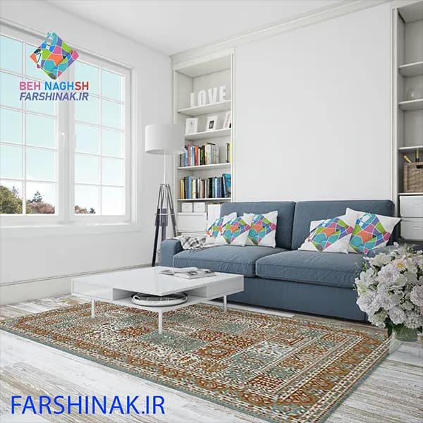 فرشینه طرح ابریشمی کد A168 درجه یک ضد لغزش