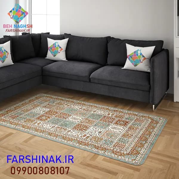 فرشینه طرح ابریشمی کد A168 درجه یک ضد لغزش — تصویر ۲