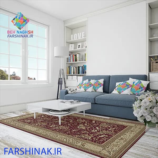فرشینه طرح ابریشمی کد A167 درجه یک ضد لغزش