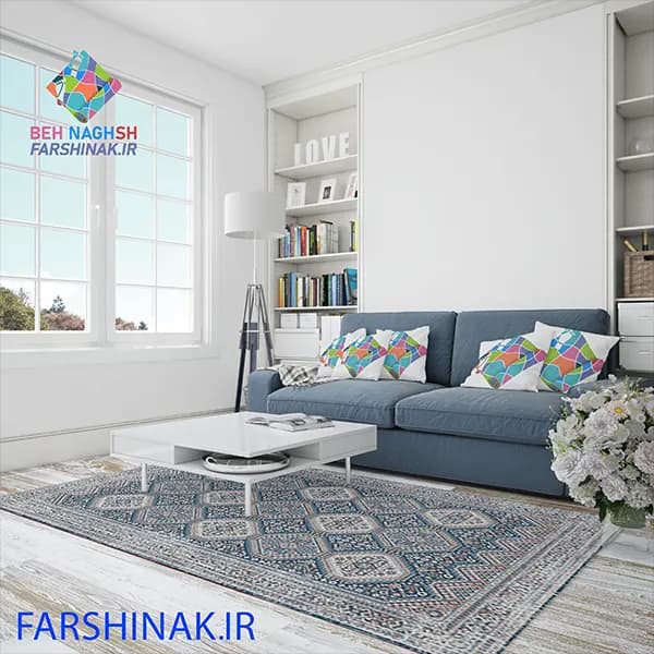 فرشینه طرح ابریشمی کد A154 درجه یک ضد لغزش