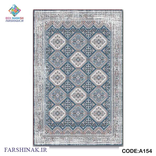 فرشینه طرح ابریشمی کد A154 درجه یک ضد لغزش — تصویر ۳