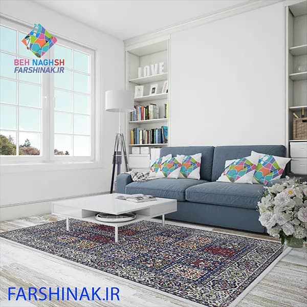 فرشینه طرح ابریشمی کد A151 درجه یک ضد لغزش