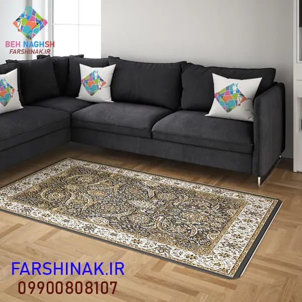 فرشینه طرح ابریشمی کد A147 درجه یک ضد لغزش — تصویر ۲