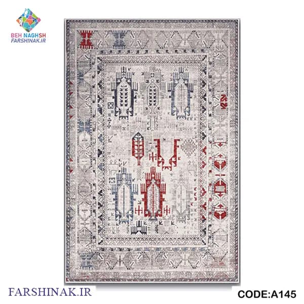 فرشینه طرح ابریشمی کد A145 درجه یک ضد لغزش — تصویر ۳