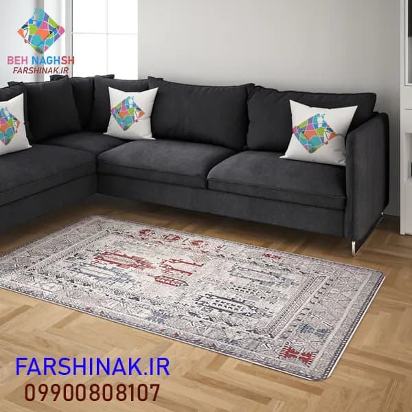 فرشینه طرح ابریشمی کد A145 درجه یک ضد لغزش — تصویر ۲