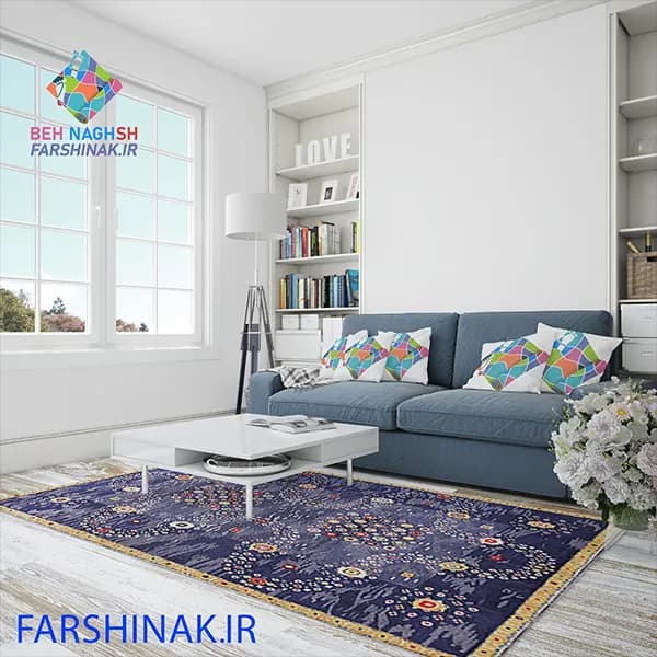 فرشینه طرح ابریشمی کد A056 درجه یک ضد لغزش