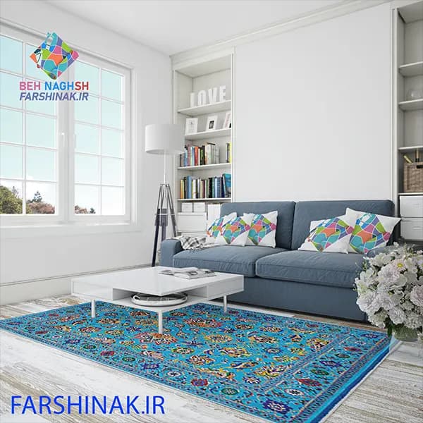 فرشینه طرح ابریشمی کد A043 درجه یک ضد لغزش