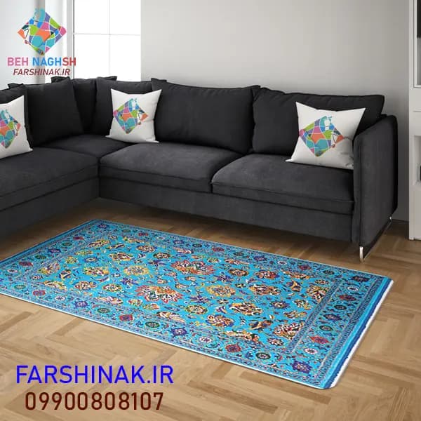 فرشینه طرح ابریشمی کد A043 درجه یک ضد لغزش — تصویر ۲