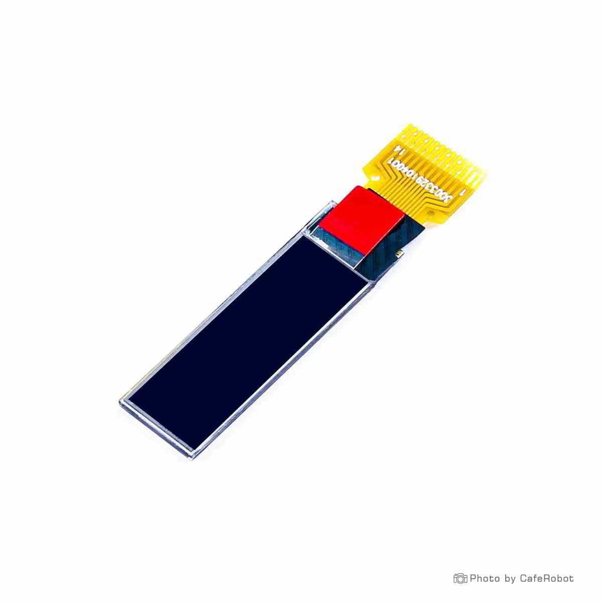 نمایشگر OLED تک رنگ سفید 0.69 اینچ دارای ارتباط IIC و چیپ درایور SSD1306 با کابل فلت 14 پین — تصویر ۲