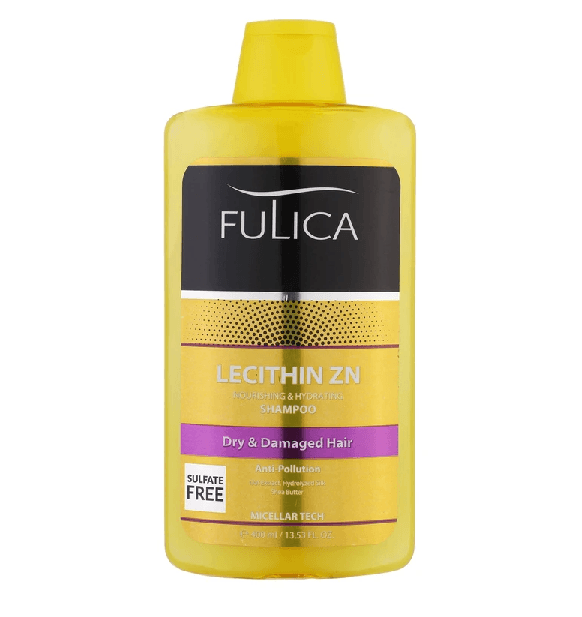 شامپو فاقد سولفات فولیکا مدل Lecithin Zn مناسب موهای خشک, آسیب دیده و موخوره حجم 400 میلی لیتر