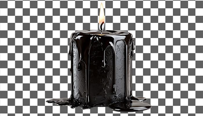 تصویر PNG شمع مشکی
