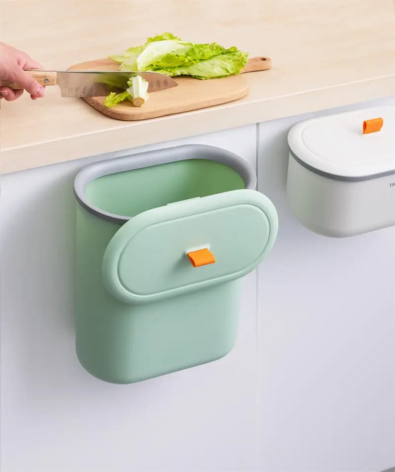 سطل کابینتی بزرگ سبز بدون درب