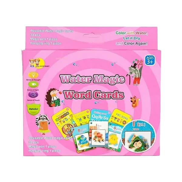 بازی آموزشی انگلیسی مدل فلش کارت حیوانات طرح Water Magic کد WM693