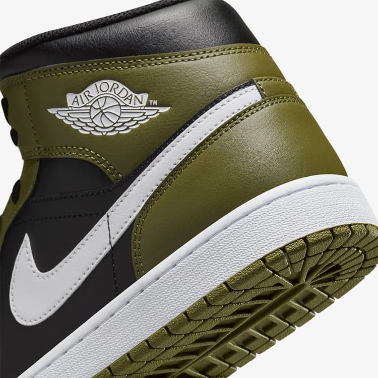 کفش نایکی Air Jordan 1 Mid SE | سبز زیتونی مشکی سفید چرک — تصویر ۲