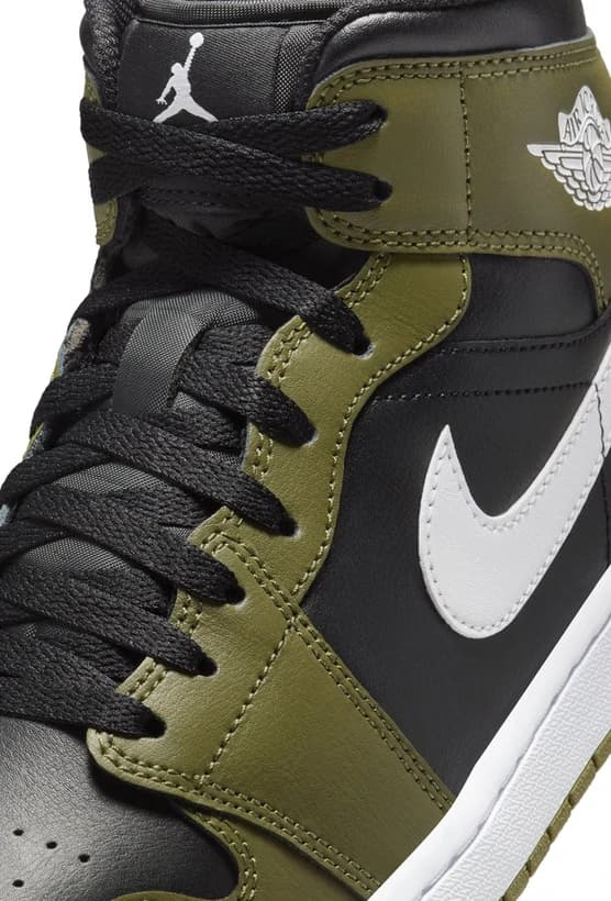 کفش نایکی Air Jordan 1 Mid SE | سبز زیتونی مشکی سفید چرک — تصویر ۳